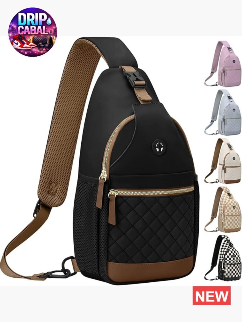 Sling Backpack Crossbody Bag for Travel with Multi Pockets, Lightweight Daypack